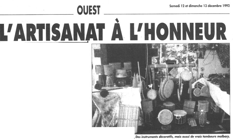 Artisanat a l honneur (Exposition Fait Main Ile de la Réunion 1992)