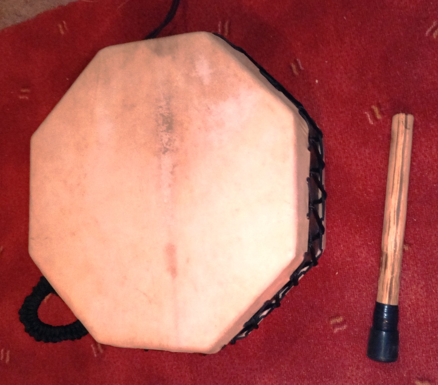 Tambour chaman octo double peau 34 cm 4